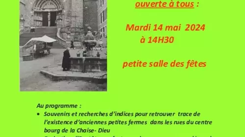 Association Mémoires de La Chaise-Dieu 14H 30
